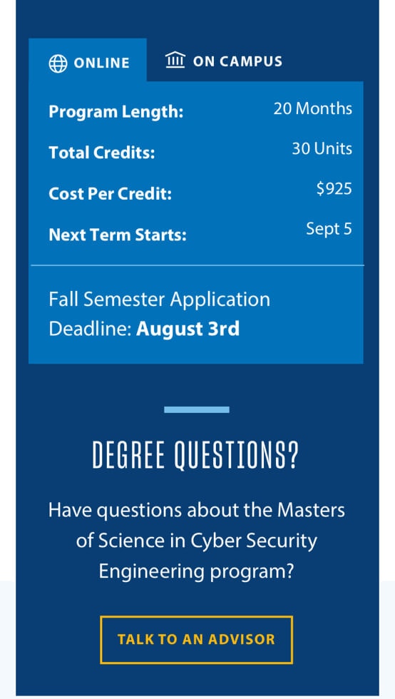 Element mobile "Why" page