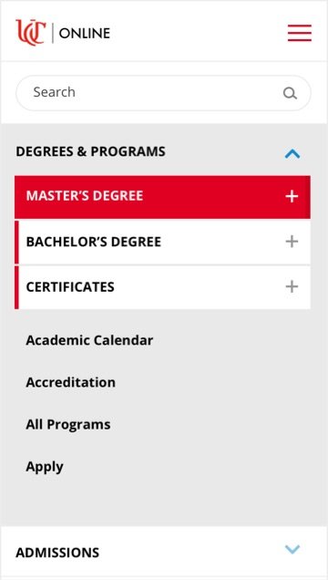Element's mobile webpage