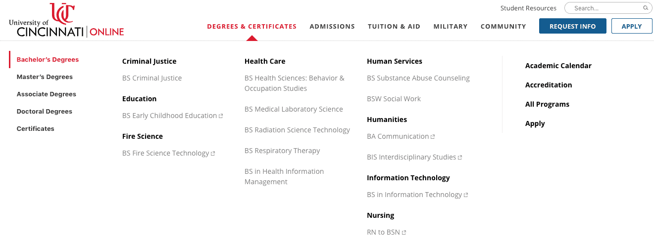 Vital Launches New University Website Design for University of Cincinnati Online 4 university-website-design-1