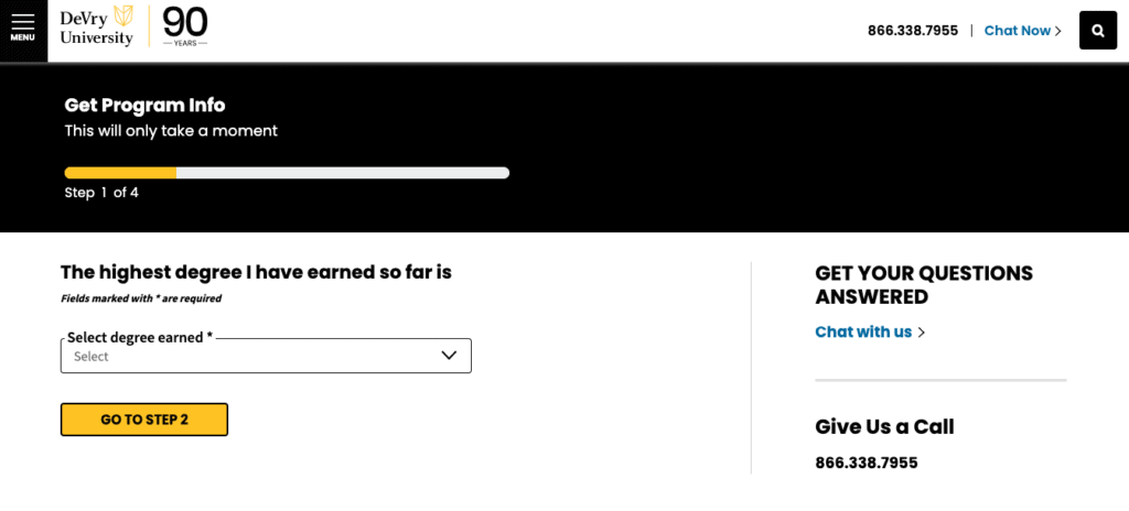 10 Best Higher Education Website Design Ideas to Boost Enrollment 22 Higher Education Website Design Forms: DeVry University