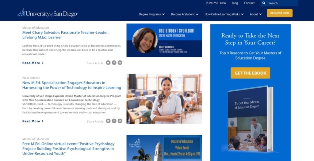 10 Best Higher Education Website Design Ideas to Boost Enrollment 12 Higher Education Website Design Offers: University of San Diego Online