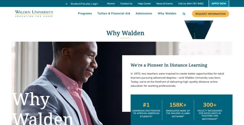10 Best Higher Education Website Design Ideas to Boost Enrollment 6 Higher Education Website Messaging: Walden