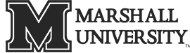 Marshall University logo featuring the number one and institution name.