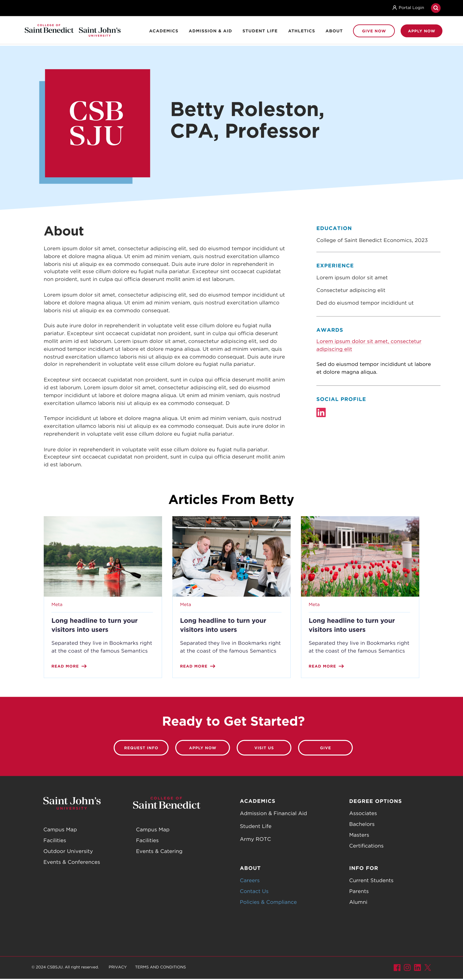 CSBSJU Faculty Detail Portfolio 1