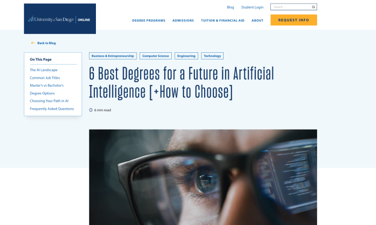 Degrees for AI Blog